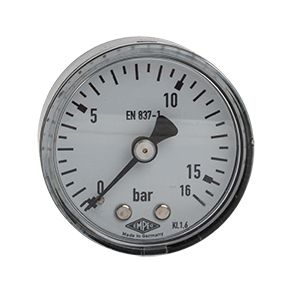 TJEP manometer, 0-10 bar, 1/8", 50mm